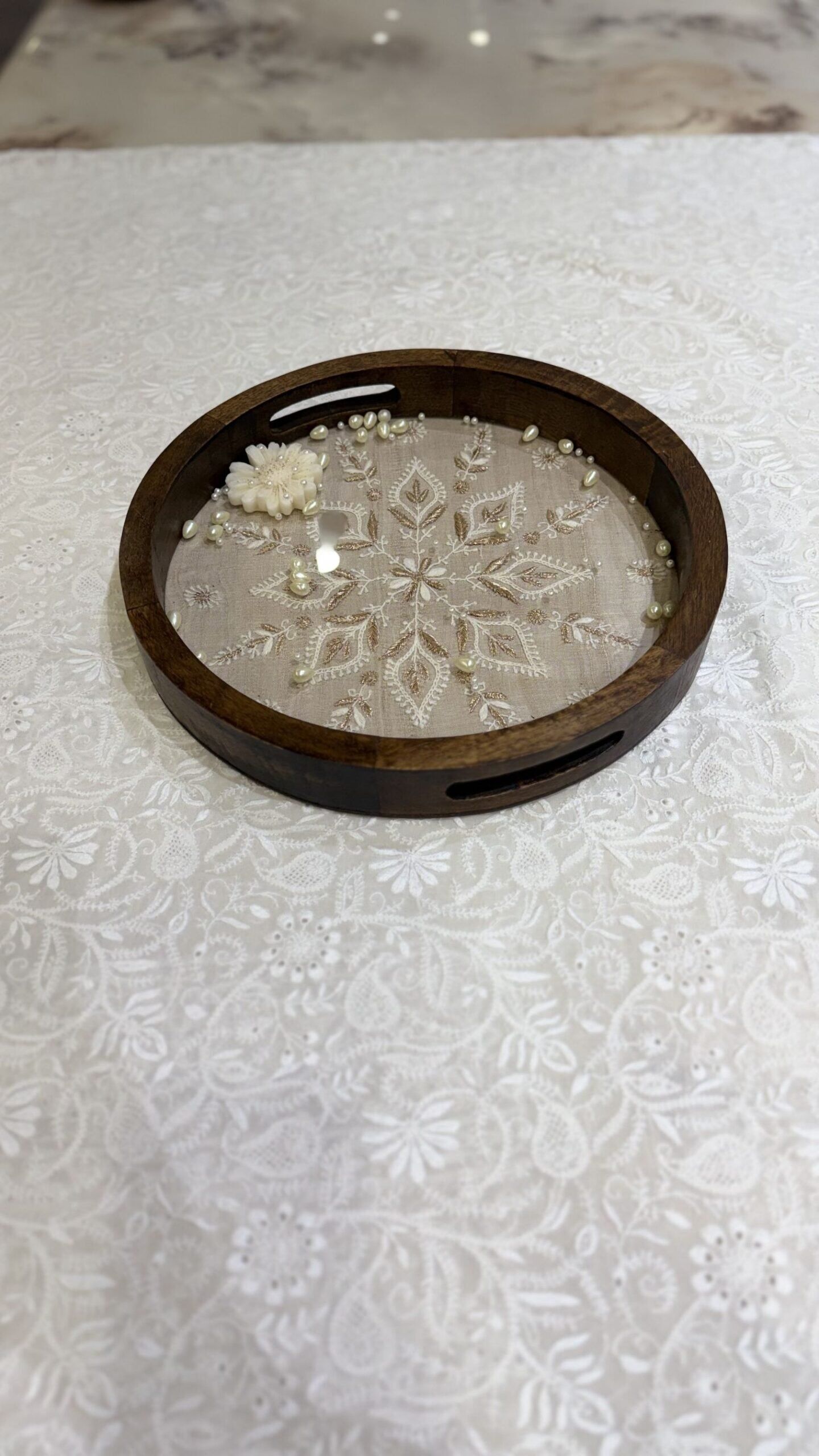 42 wooden decor tray